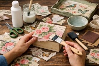 decoupage with paper