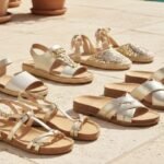 gold sandals