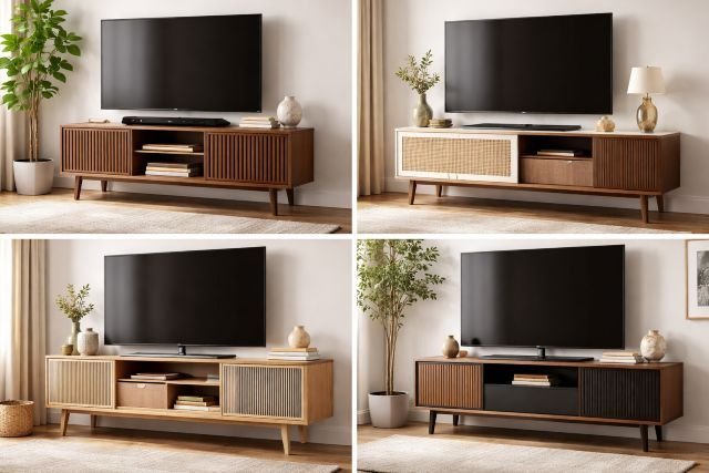 mid century modern tv stand