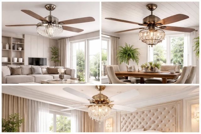 chandelier ceiling fan