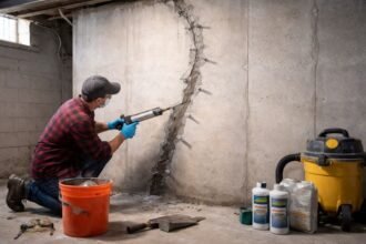 crack in basement wall
