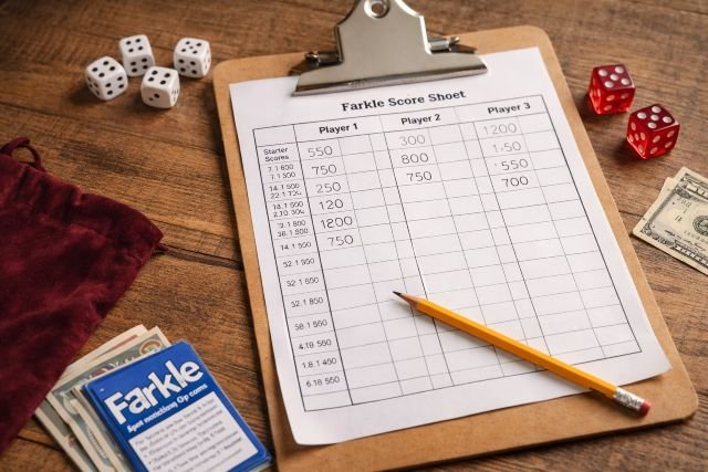 farkle score sheet