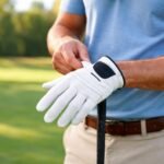 right handed golfer wears glove